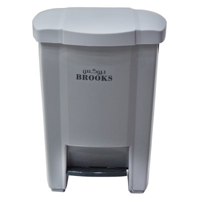 Brooks Plastic pedal bin 18ltr grey